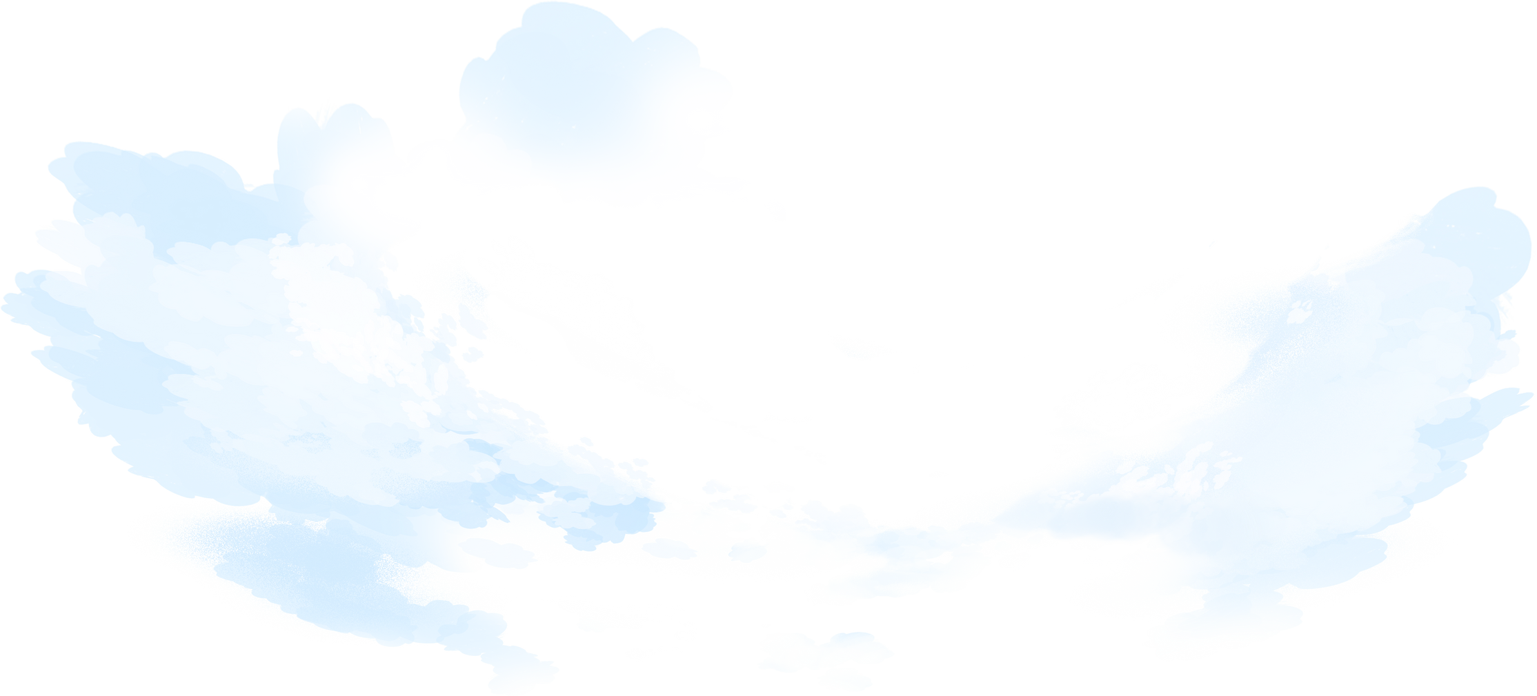 扁平立秋稻田噪点插画-云