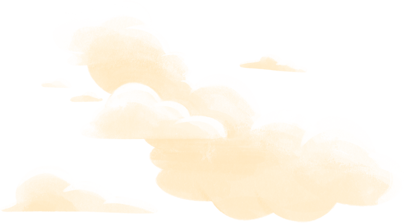 青年登山重阳节完整插画云