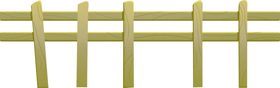 夏季节气写实噪点完整插画A-木质栅栏