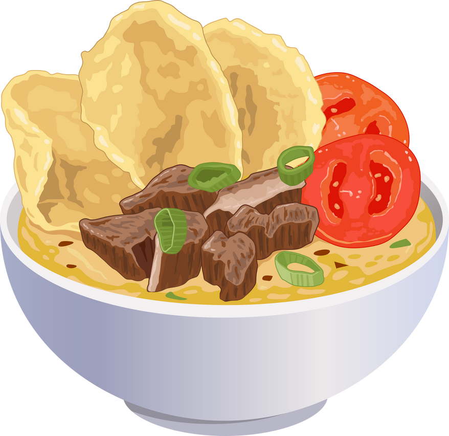 Traditional Meat Soup or Soto Betawi in Bahasa Indonesia