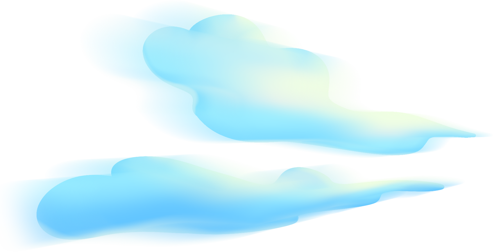 开学季可爱立体完整插画-云带速度